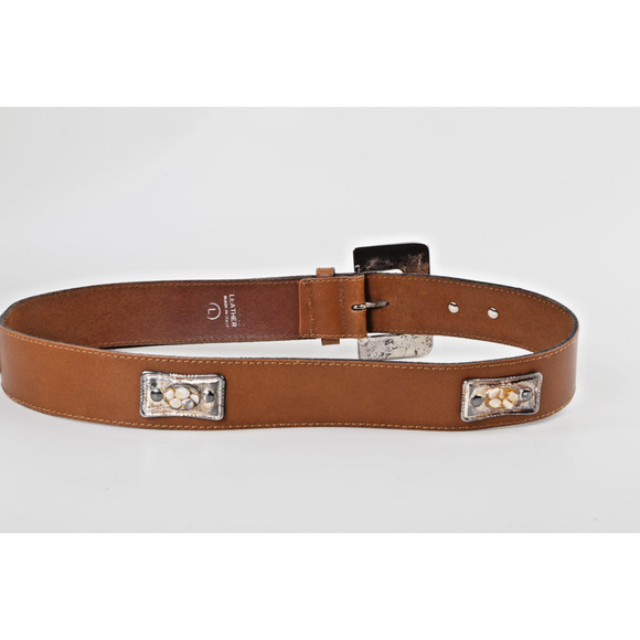 Vintage Express Belt Compagnie Internationale Leather Silver Western Studded L main image 6